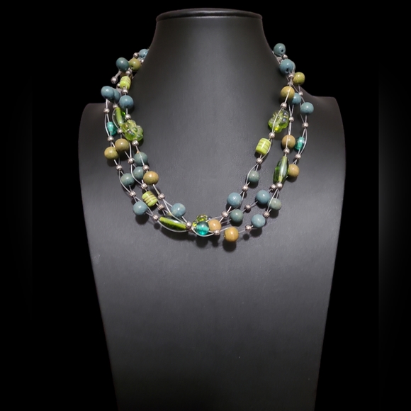 Custom - 18" Handmade Boho Beaded Necklace Lot 3 - Picture 1 of 2